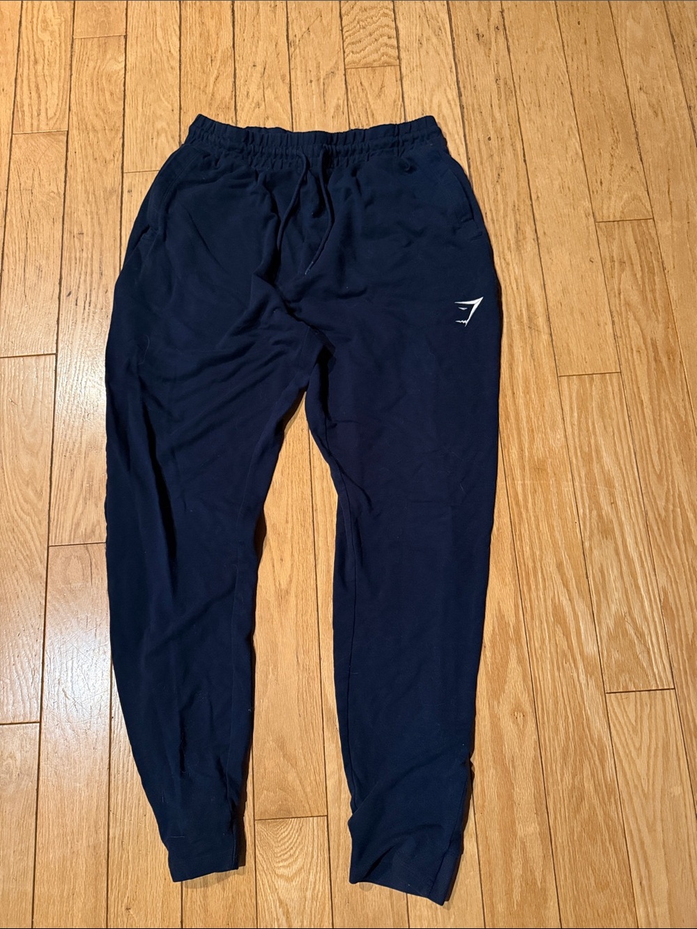 Gymshark Navy Slim-Fit Joggers with Logo